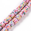 Handmade Polyester Clay Beads Strand CLAY-P001-01C-1