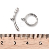 Non-Tarnish 304 Stainless Steel Ring Toggle Clasps STAS-A092-09F-P-3