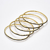 Brass Claw Chain Stretch Bracelets X-BJEW-T010-02G-03-1