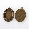 Vintage Tibetan Alloy Pendant Cabochon Bezel Settings X-TIBEP-M018-39AB-NF-2