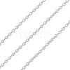 Anti-Tarnish Rhodium Plated 925 Sterling Silver Cable Chains STER-E072-02P-01-1