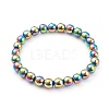 Non-magnetic Synthetic Hematite Beads Stretch Bracelets BJEW-JB05926-2