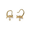 Brass Hoop Earring Findings with Latch Back Closure KK-N233-375-1