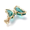 Brass Micro Pave Clear Cubic Zirconia Pendants ZIRC-P079-D01-12-2