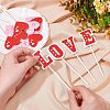 6 Sets 3 Styles 3D Wood Cake Insert Card WOOD-NB0001-86-3