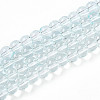 Baking Paint Transparent Glass Beads Strands DGLA-N006-6mm-07-1