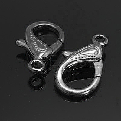 Zinc Alloy Lobster Claw Clasps PALLOY-D008-B-1