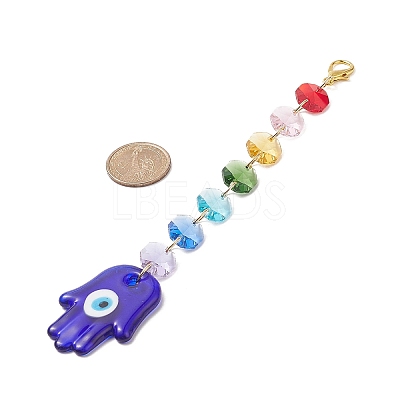 Handmade Evil Eye Lampwork Pendants Decorations HJEW-JM00871-1