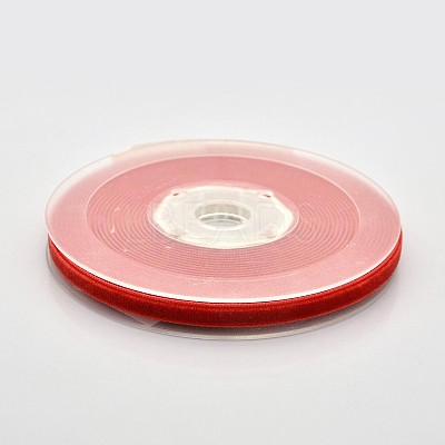Polyester Velvet Ribbon for Gift Packing and Festival Decoration SRIB-M001-7mm-235-1