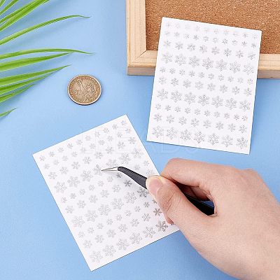 Women's PET Plastic Self Adhesive Face Glitter Stickers for Makeup DIY-OC0009-95B-1