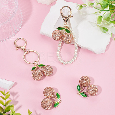 2Pcs Alloy Cherry Charms FIND-TA0009-30A-1