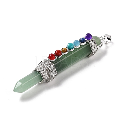 Chakra Theme Natural Green Aventurine Big Pendants G-I322-06P-04-1