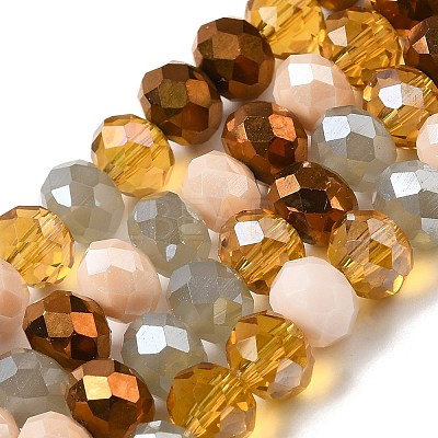 Glass Beads Strands EGLA-A034-M8mm-34-1