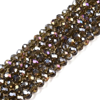 Electroplate Glass Beads Strands EGLA-A044-T4mm-B16-1