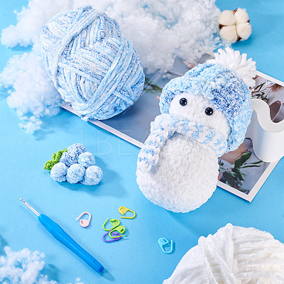 3 Rolls Super Bulky Plush Polyester Chenille Yarn OCOR-MB0001-06C-1
