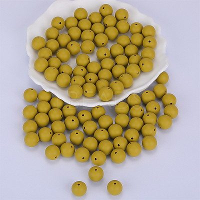 Round Silicone Focal Beads SI-JX0046A-71-1