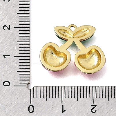 Brass Enamel Pendants KK-K427-14B-02-1