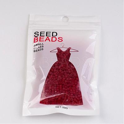 8/0 Frosted Round Glass Seed Beads X-SEED-A008-3mm-M5-1