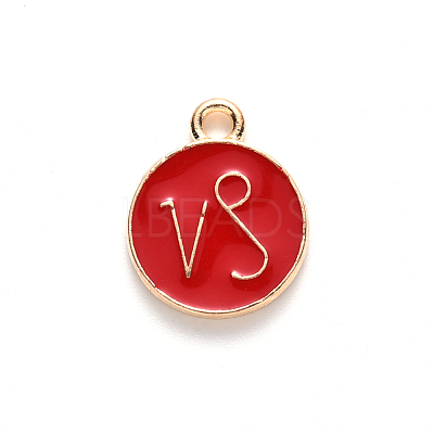 Alloy Enamel Pendants X-ENAM-S124-01B-07E-1