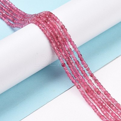 Natural Pink Tourmaline Beads Strands LS-G-C009-B20-1