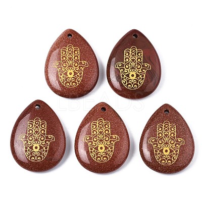 Synthetic Goldstone Pendants G-T122-73J-1
