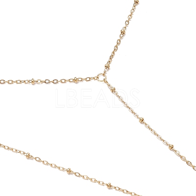 304 Stainless Steel Satellite Chain Toe Ring Anklets for Women AJEW-AN00662-01-1
