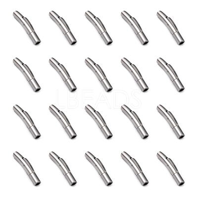 Tarnish Resistant Column 316 Surgical Stainless Steel Bayonet Clasps STAS-A021-3mm-1