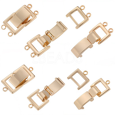 6Pcs 2 Style Brass Watch Band Clasps KK-SC0006-73-1