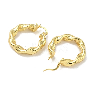 Brass Hoop Earrings EJEW-P264-A13-G-1