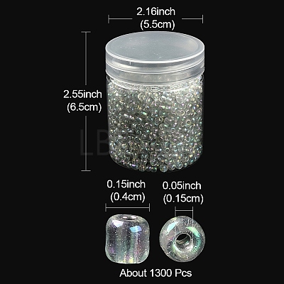1300Pcs 6/0 Glass Seed Beads SEED-YW0002-21-1