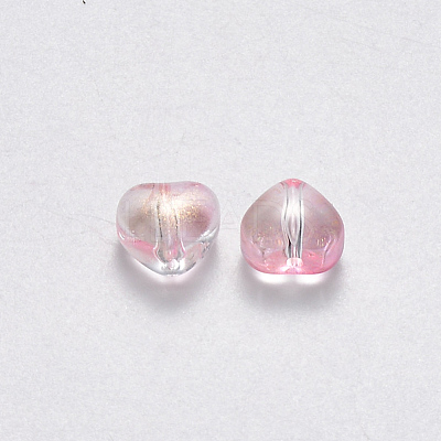 Transparent Spray Painted Glass Beads X-GLAA-R211-02-B04-1