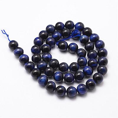 Natural Tiger Eye Bead Strands G-D840-54-8mm-02-1