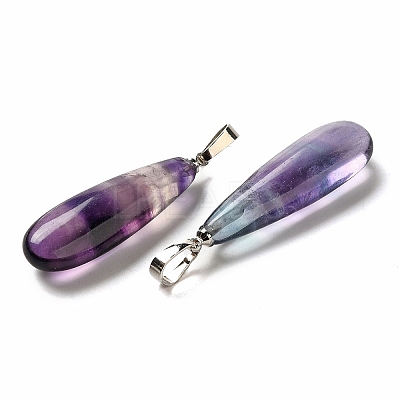 Natural Colorful Fluorit Pendants G-Q192-07P-05-1
