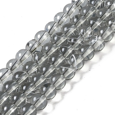 Drawbench Transparent Glass Beads Strands GLAD-Q012-8mm-09-1