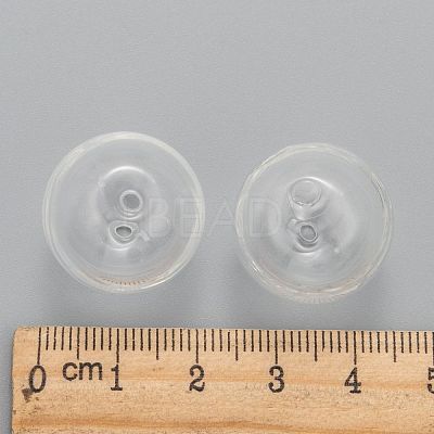 Handmade Two Holes Blown Glass Globe Beads DH017J-1-1