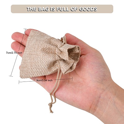 Burlap Packing Pouches Drawstring Bags ABAG-Q050-7x9-01-1