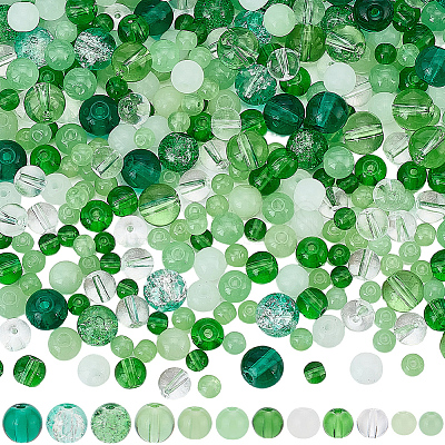 540Pcs 12 Styles Transparent Glass Beads GLAA-SC0003-09-1
