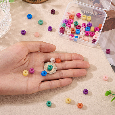 55Pcs 11 Colors Natural White Jade Dyed Beads G-TA0002-74-1