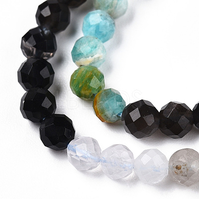 Natural & Synthetic Mixed Gemstone Beads Strands G-D080-A01-01-02-1