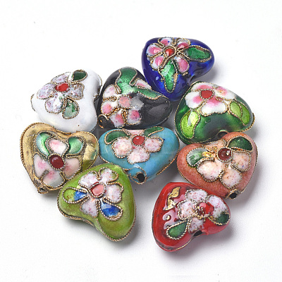 Handmade Cloisonne Beads X-CLB-S006-08-1