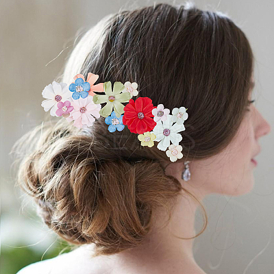 150Pcs 2 Styles Cloth Flower Ornaments DIY-SP0005-85-1
