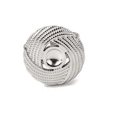304 Stainless Steel Cuff Ring Components STAS-P403-08P-1