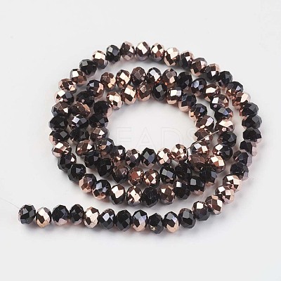 Electroplate Opaque Glass Beads Strands X-EGLA-A034-P2mm-N01-1