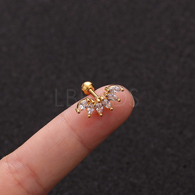 Brass Micro Pave Clear Cubic Zirconia Cartilage Earrings for Women WGD0011-18-1