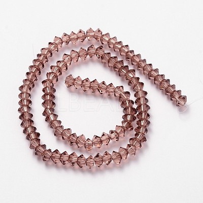 Faceted Bicone Transparent Glass Bead Strands GLAA-J082-A01-1
