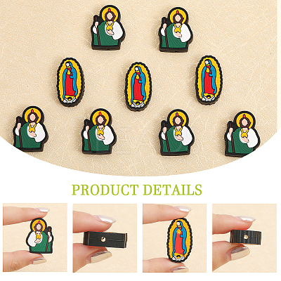 12Pcs 2 Style Food Grade Eco-Friendly Silicone Beads SIL-CA0001-67-1