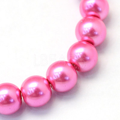 Baking Paint Pearlized Glass Pearl Round Bead Strands HY-Q003-4mm-54-1