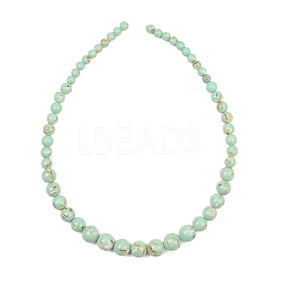 Synthetic Turquoise and Sea Shell Assembled Graduated Beads Strands GG-CBA2AE1-A07-C-1