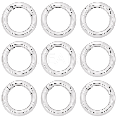 12Pcs Brass Spring Gate Rings KK-SC0008-03P-1