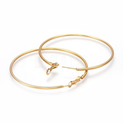 201 Stainless Steel Hoop Earrings EJEW-F188-24G-D-1